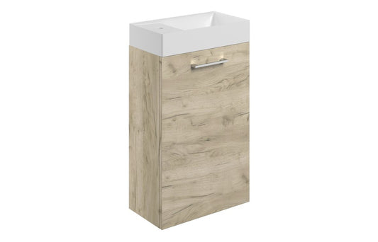 Naples 410 Wall Hung Unit & Basin Oak