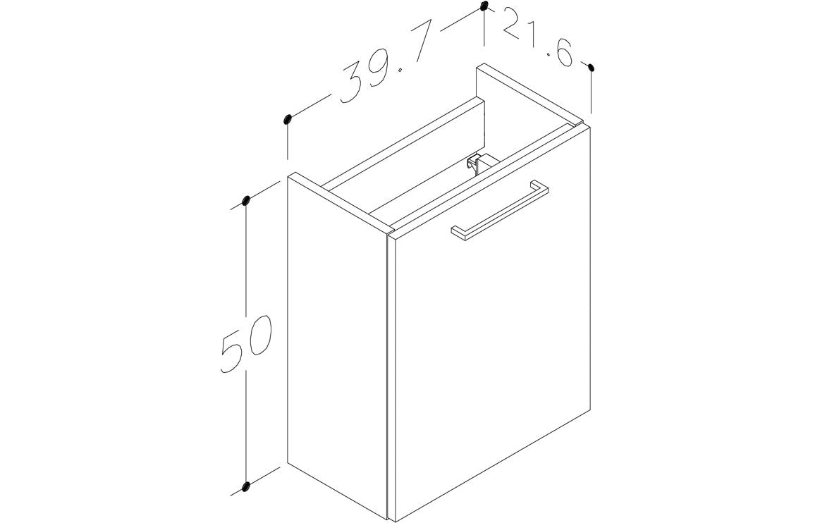 Naples 410 Wall Hung Unit & Basin Oak