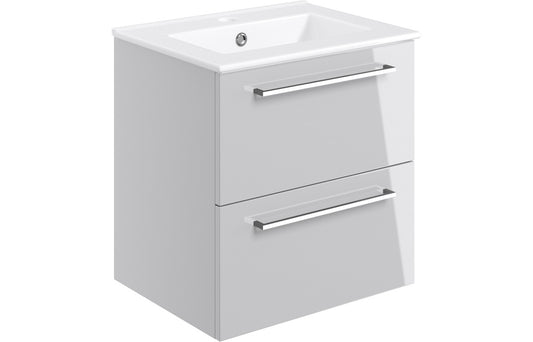 Naples 510 Wall Hung Unit & Basin Gloss Grey