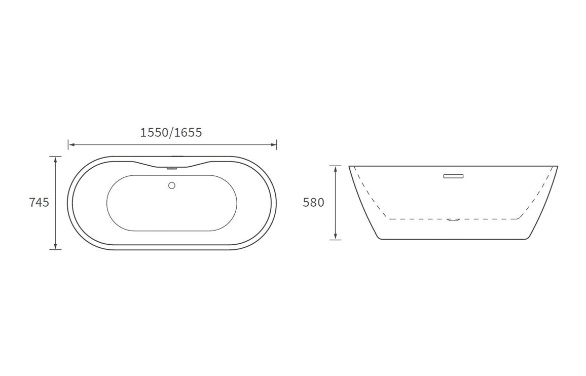 Rio 1650 Freestanding Bath