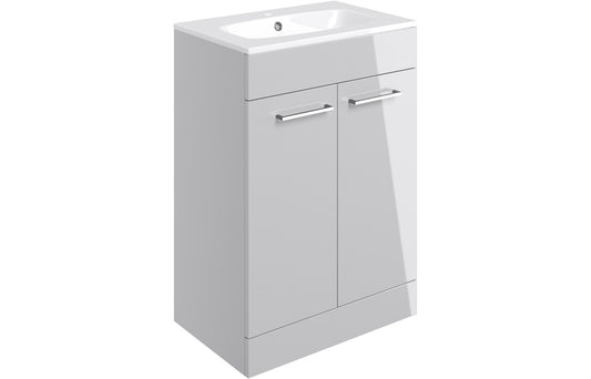 Naples 610 Unit & Basin Gloss Grey