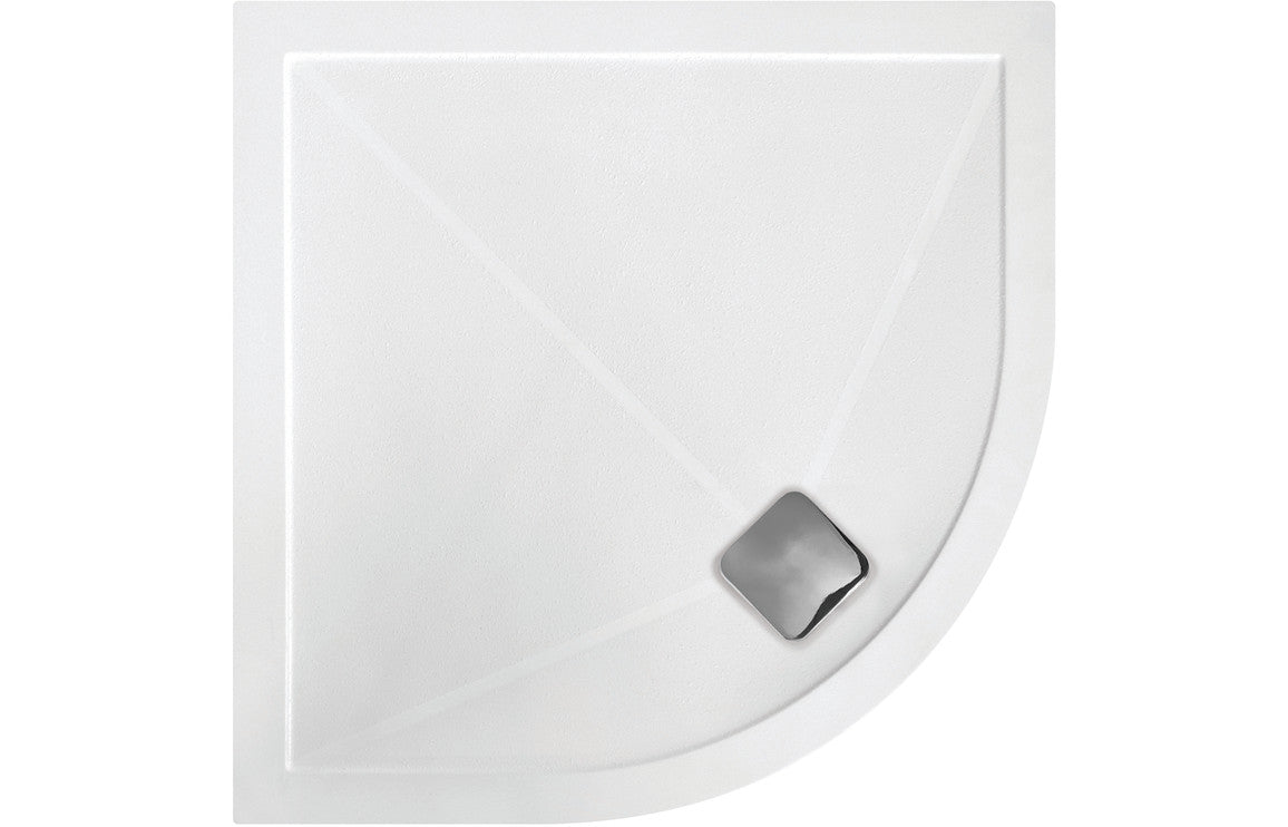 1200 x 800 Offset Quadrant Anti-Slip Ultra Slimline Shower Tray & Waste