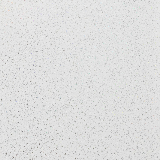 1M x 2.4M White Sparkle PVC 10mm