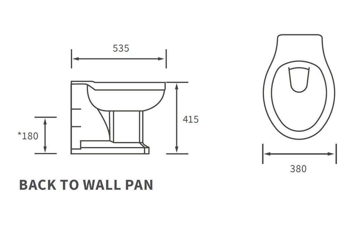 Albert Back To Wall Toilet Pan & Soft Close Seat