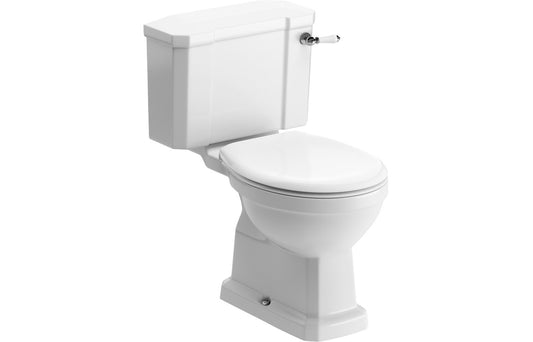 Albert Open Back Toilet Pan, Cistern & Soft Close Seat