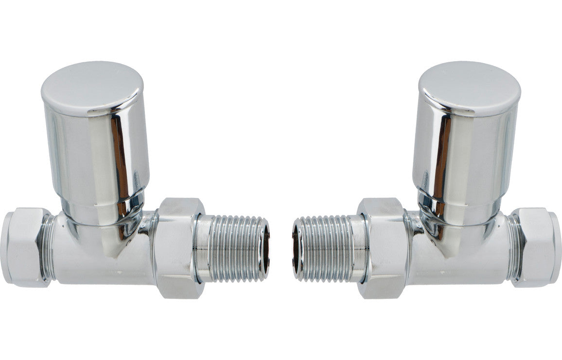 Chrome Straight Radiator Valves