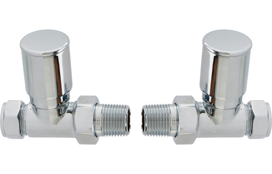 Chrome Straight Radiator Valves