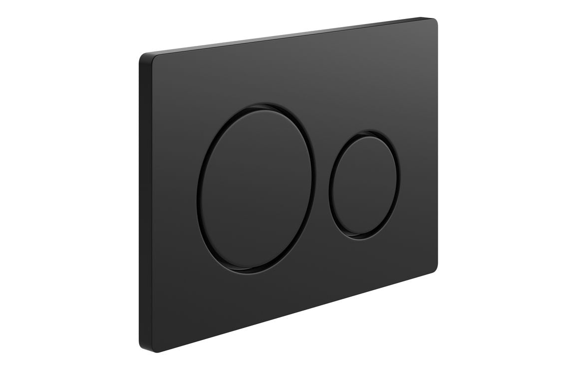 Round Push Button Flushplate Black