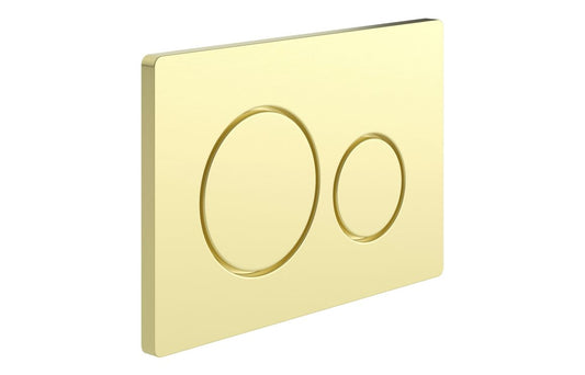 Round Push Button Flushplate Brushed Brass