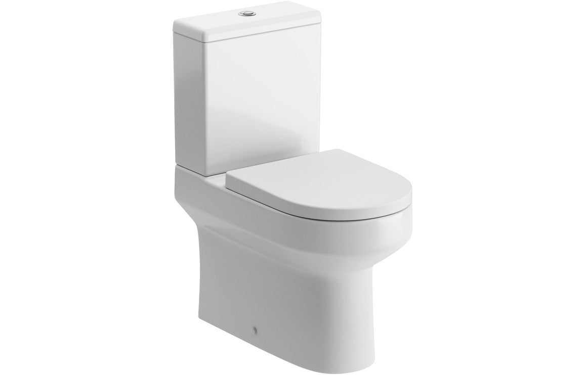 Rio Rimless Fully Back Toilet Pan, Cistern & Soft Close Seat