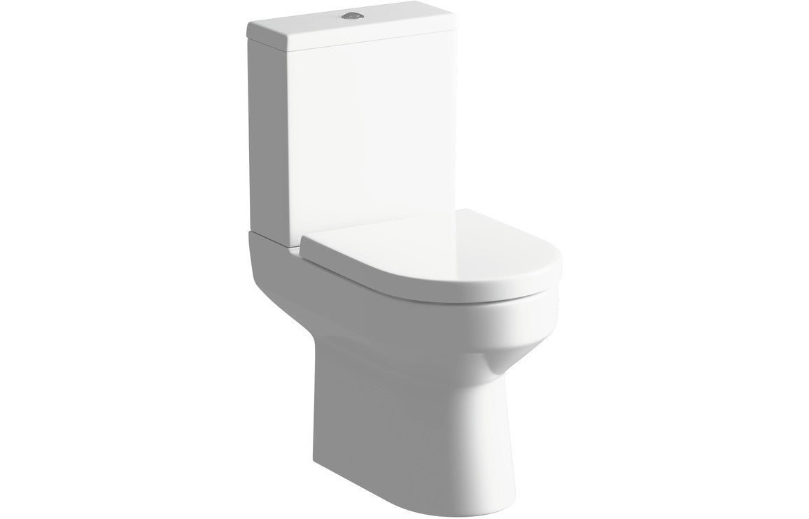 Rio Rimless Open Back Toilet Pan, Cistern &amp; Soft Close Seat